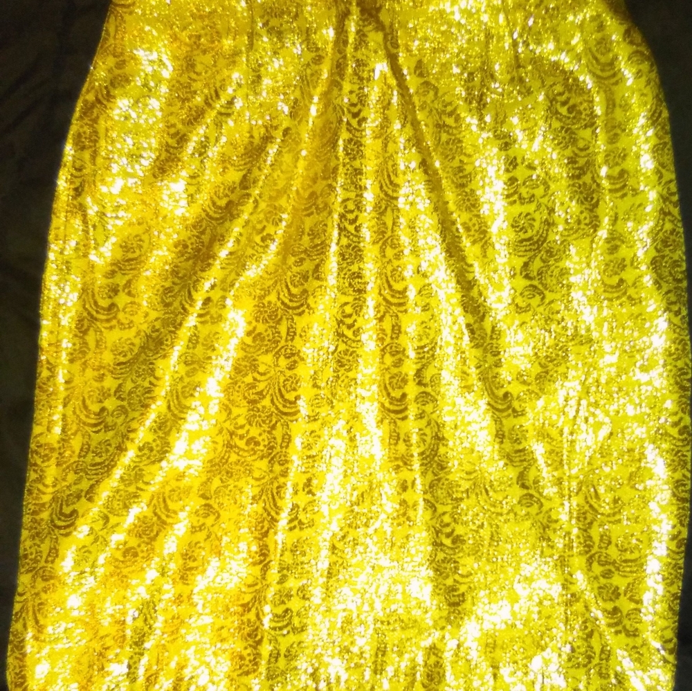 Duro Olowu gold pencil skirt